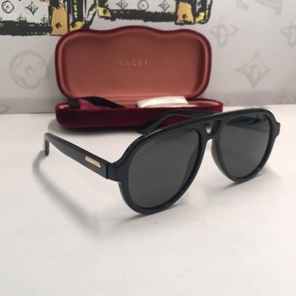 New Authentic Gucci Black Sunglasses GG0767s 005 - Picture 1 of 9